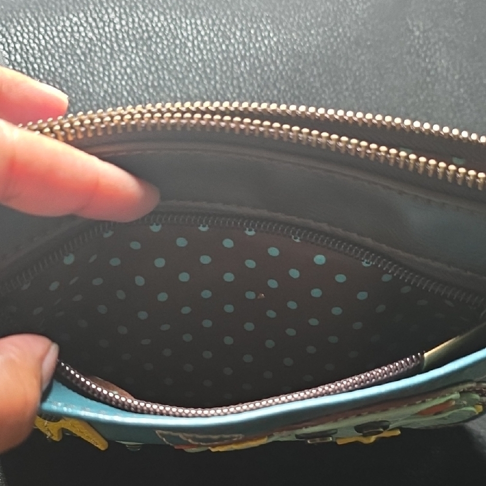 Chala Teal Wallet with Octopus and Starfish Design - Picture 3 of 13